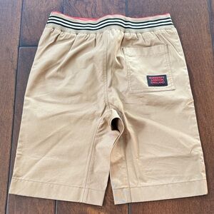 Burberry Kids Beige Shorts with Striped Waistband